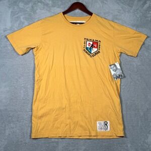 Roots Fight Shirt Mens XL Yellow Roberto Duran Campeon Boxing